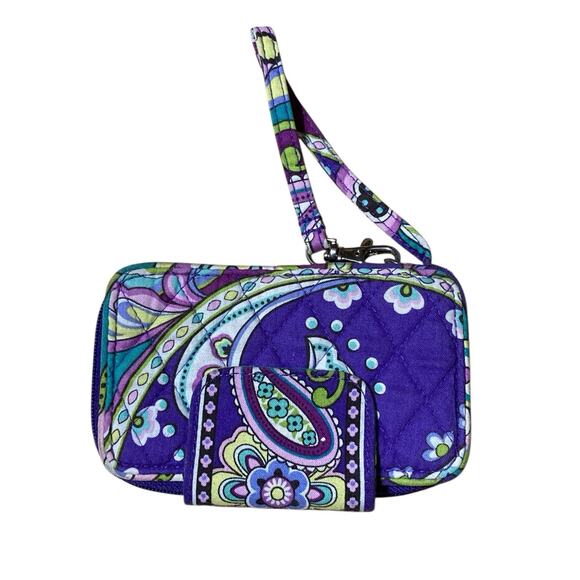 VERA BRADLEY - Carry it All in One Zip Wristlet - Heather Pattern - Purple - Picture 1 of 9